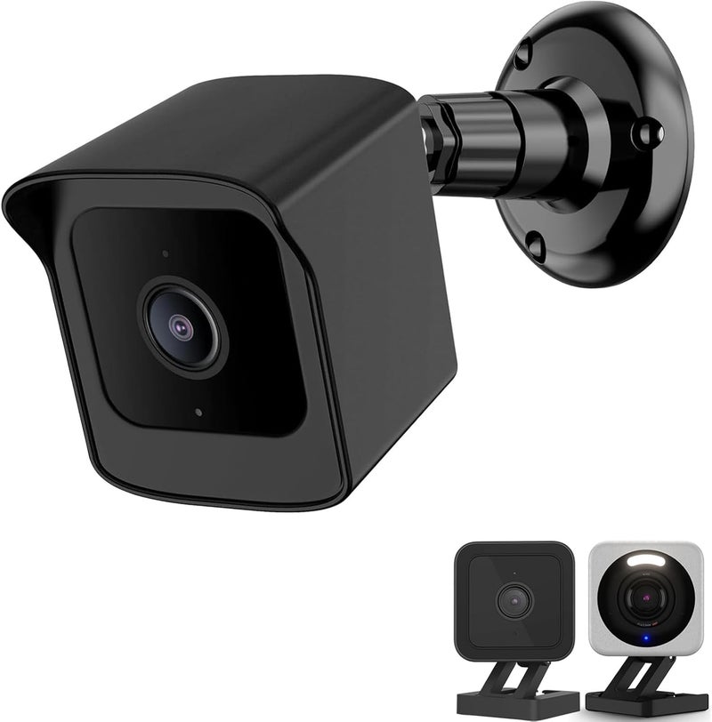 PEF Mount for All New Wyze Cam V4 and V3, Weatherproof Protective Cover and 360 Degree Adjustable Wall Mount Solid Housing for Wyze V4 and V3 Outdoor Indoor Smart Home Camera System (Black, 1 Pack) - Image 1